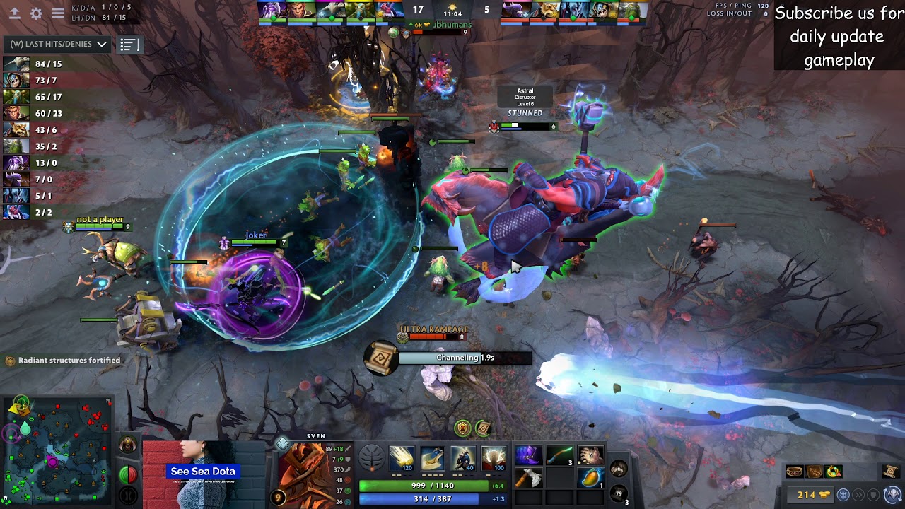 Crystallize Sven fast farming & massive fight gameplay in 7.27c