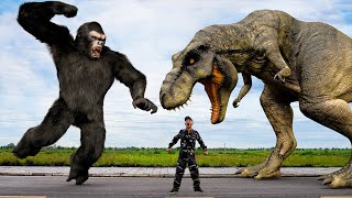 Most REALISTIC T-Rex Attack | T-REX VS King Kong | Jurassic Park Fan-Made Film | Teddy Chase