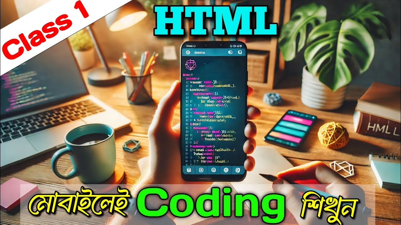 HTML Tag কীভাবে কাজ করে? 🧑‍💻 Mobile Html Coding Class 1 - YouTube