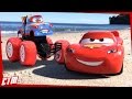 Disney Pixar CARS TOON Mater Monster Truck & Lightning McQueen | TORMENTOR Freestyle on the beach