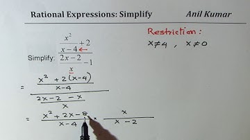 Simplify to Equivalent Rational Expressions and Write Restrictions SAT Practice Test | ACT