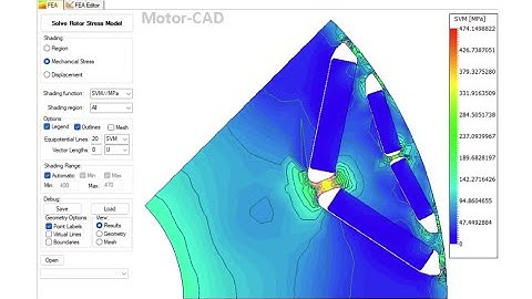 Ansys Motor-CAD: Mechanical Rotor Stress and Displacement