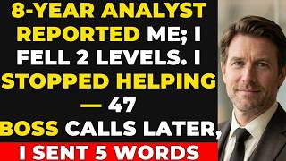 8-Year Analyst Reported Me; I Dropped 2 Levels. I Quit Helping—47 Boss Calls Later, I Sent 5 Words.