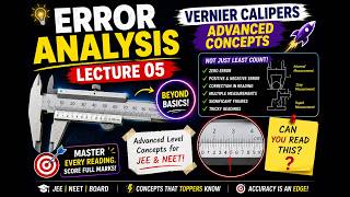 ⚡Error Analysis Lecture 05 🤯 Hidden Concepts of Vernier Calipers Every Aspirant Must Know