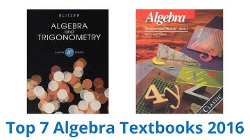 7 Best Algebra Textbooks 2016