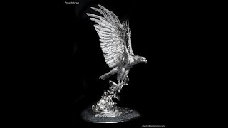 The Greatest Eagle Sculpture Ever Created? Chester Fields' "Splashdown" in Stainless Steel