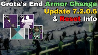 Destiny 2 Weekly Reset: Crotas End Armor Changes, Update 7.2.0.5, and Eververse