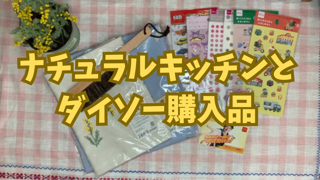 【購入品紹介】ナチュラルキッチンとダイソー｜ミモザとイースター雑貨＆かわいいシール