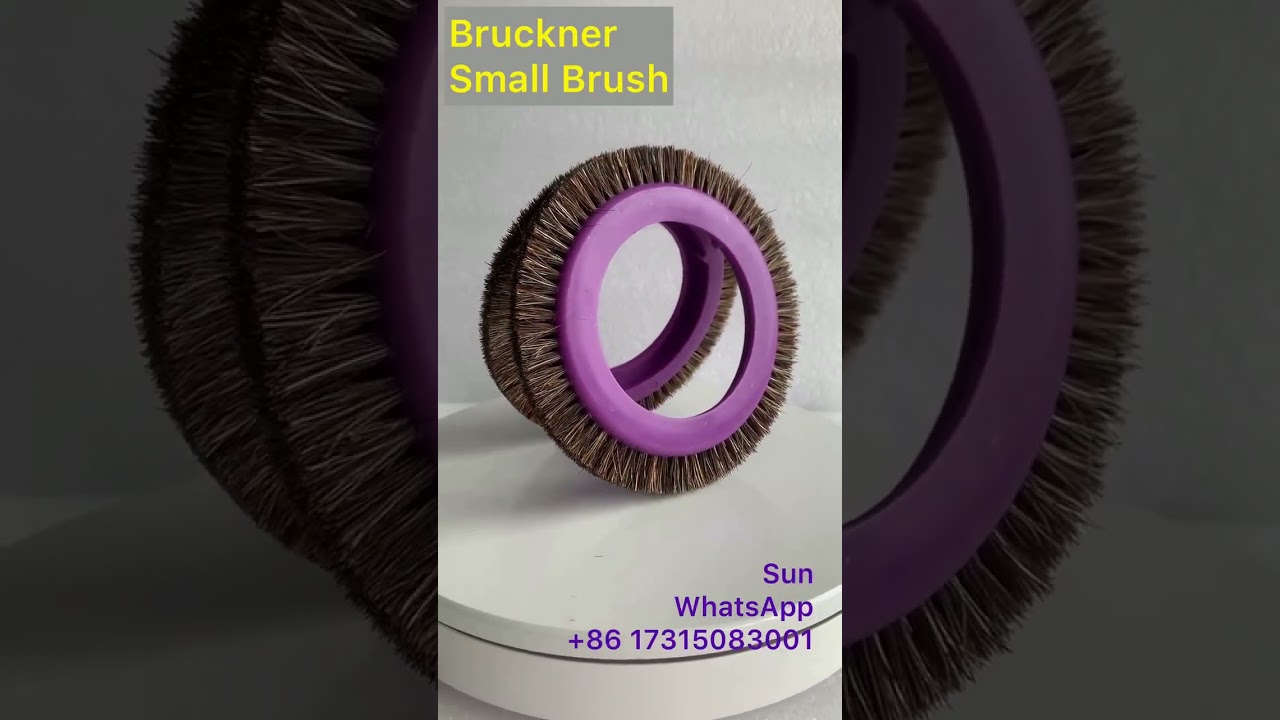 bruckner stenter machine parts small brush wheel purple plastic body black nylon hair