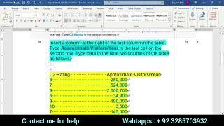 Exp22_Word_Ch03_Cumulative - Tourism | Exp22 Word Ch03 Cumulative - Tourism/Complete Solution