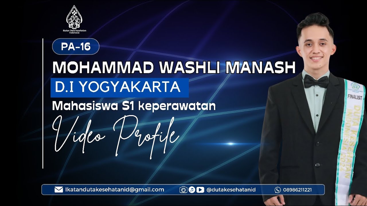 MOHAMMAD WASHLI MANASH | D.I YOGYAKARTA | VIDEO PROFILE DUTA KESEHATAN INDONESIA 2024