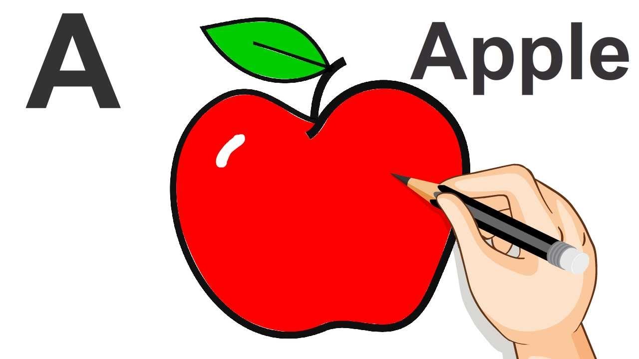 How to Draw Apple Step by Step l Easy Apple Drawing | Apple Drawing | Apple Color
