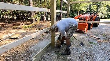 Pole Barn Project #9 - Truing the Structure and Backfilling Post Holes
