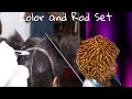 How to do Color and a Perm Rod Set on Natural Hair