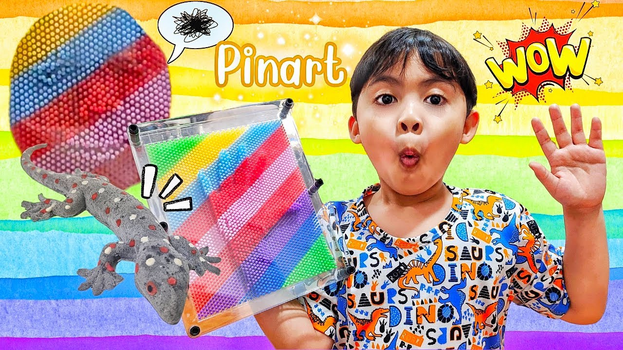 plays with 3D Pin art toys เล่นตุ๊กแกพินอาร์ตสนุกมาก| น้องดิม134 