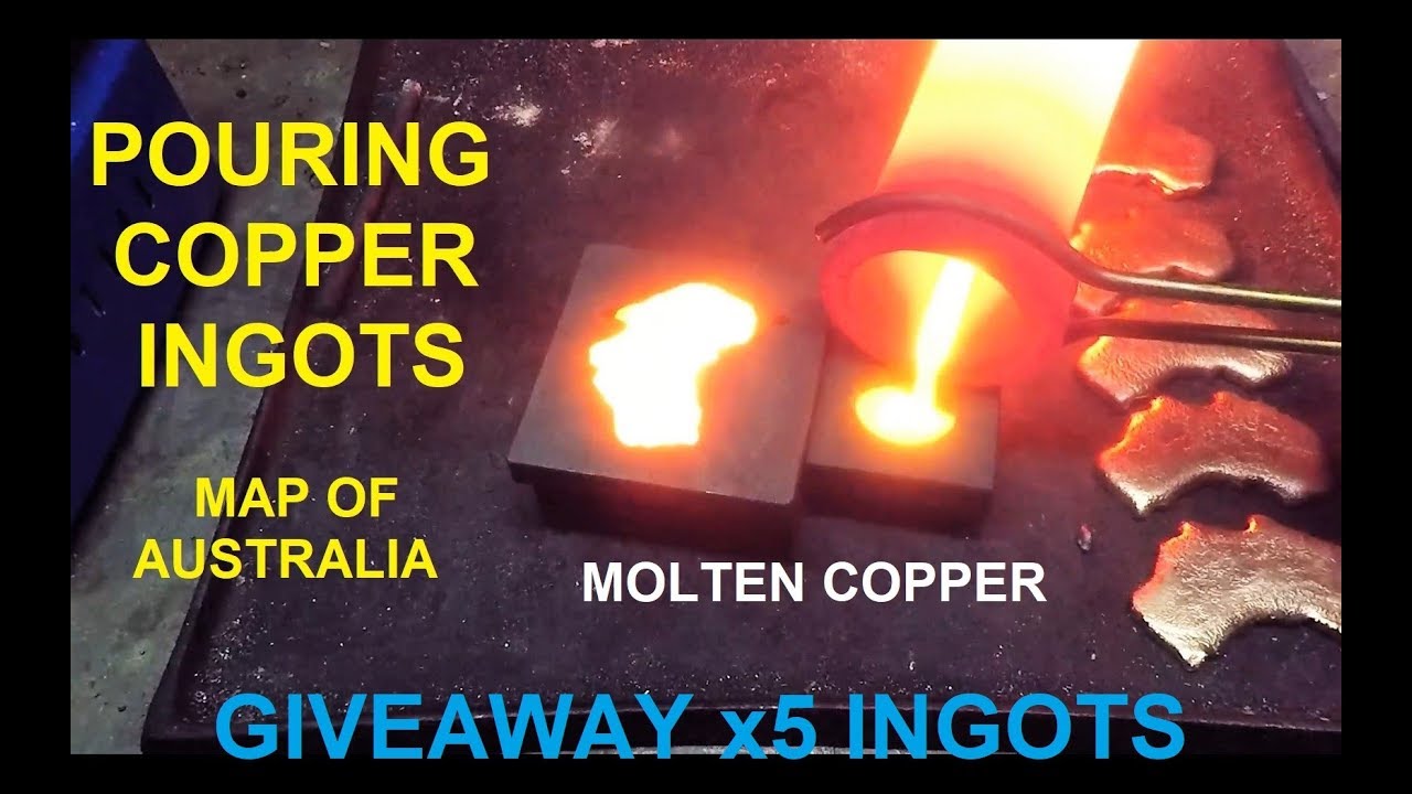 Copper Ingots Pouring Map of Australia YouTube