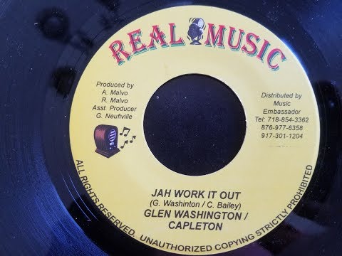 Glen Washington and Capleton - Jah Work It Out - Real Music 7" w/ Version