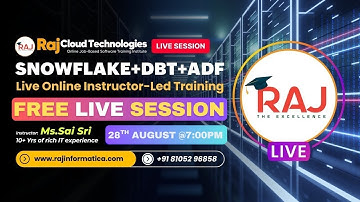 Snowflake+DBT+ADF+SQL  Online Demo Job-Based Training - SaiSri 10+ years of exp from RajCloudTech