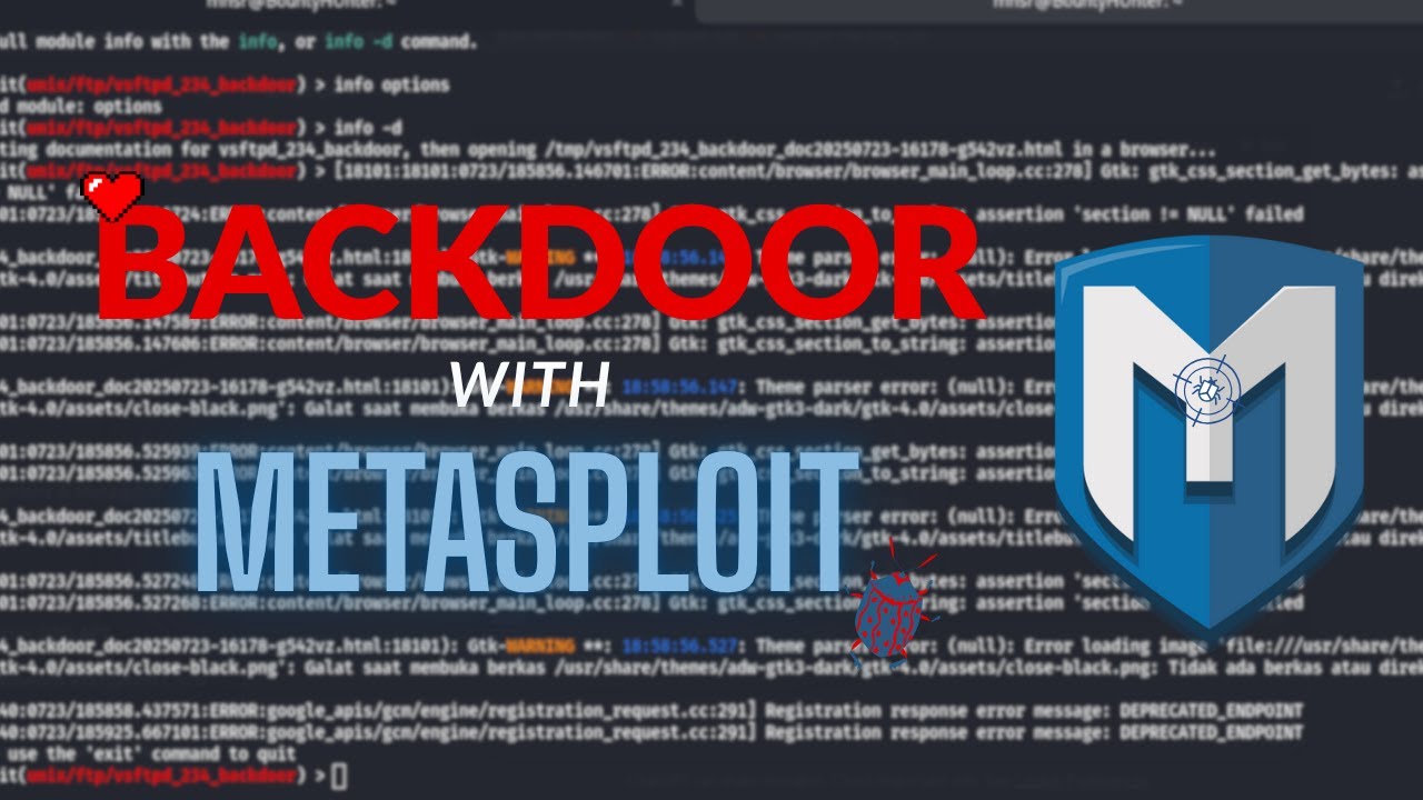 BACKDOOR ATTACK SIMULATION ON A SERVER WITH METASPLOIT - YouTube