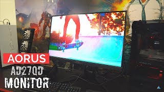 ... : in today's video we are going to present gigabyte aorus ad27qd
unboxing and review an...