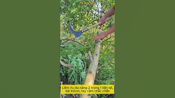 Rìu Liềm 2 lưỡi phát cỏ, chặt cành bổ củi đa năng bằng thép không rỉ  #giadungnadi #liemriudanang