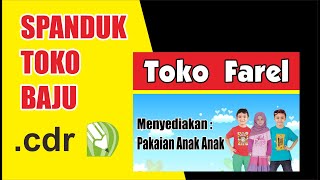 Desain Spanduk Toko Baju Anak Anak simple cdr