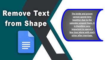 How to remove text from a shape in Google Docs
