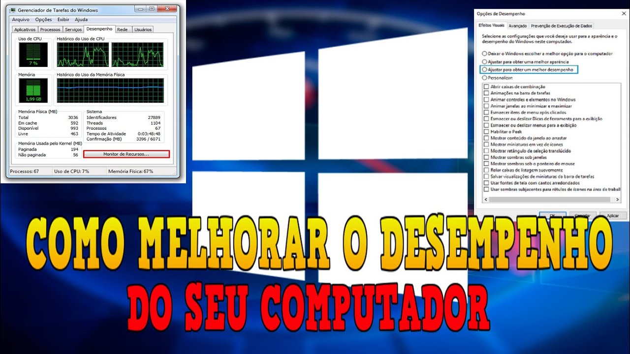Como melhor o desempenho do seu computador! - YouTube