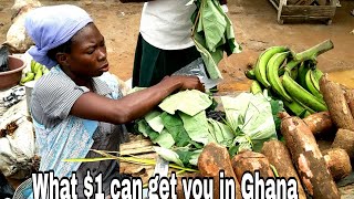 What $1 can get you in Ghana🇬🇭 . African village Market shopping 🇬🇭🇬🇭🇬🇭