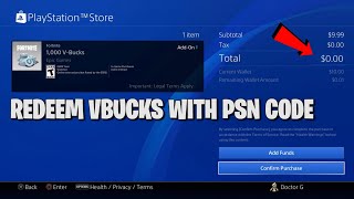 How To Redeem Vbucks With Psn Codes Easy Method Fortnite Youtube