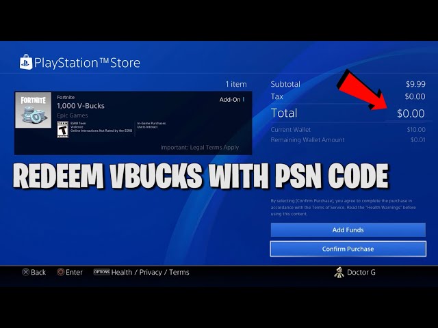 HOW TO REDEEM VBUCKS WITH PSN CODES (EASY METHOD) (FORTNITE) 