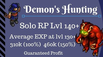 [Tibia] Solo RP Hunting Yalahar & Edron Demons, Bad Exp Great Profit
