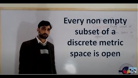 Every non empty subset of a discrete metric space is open / lecture 22