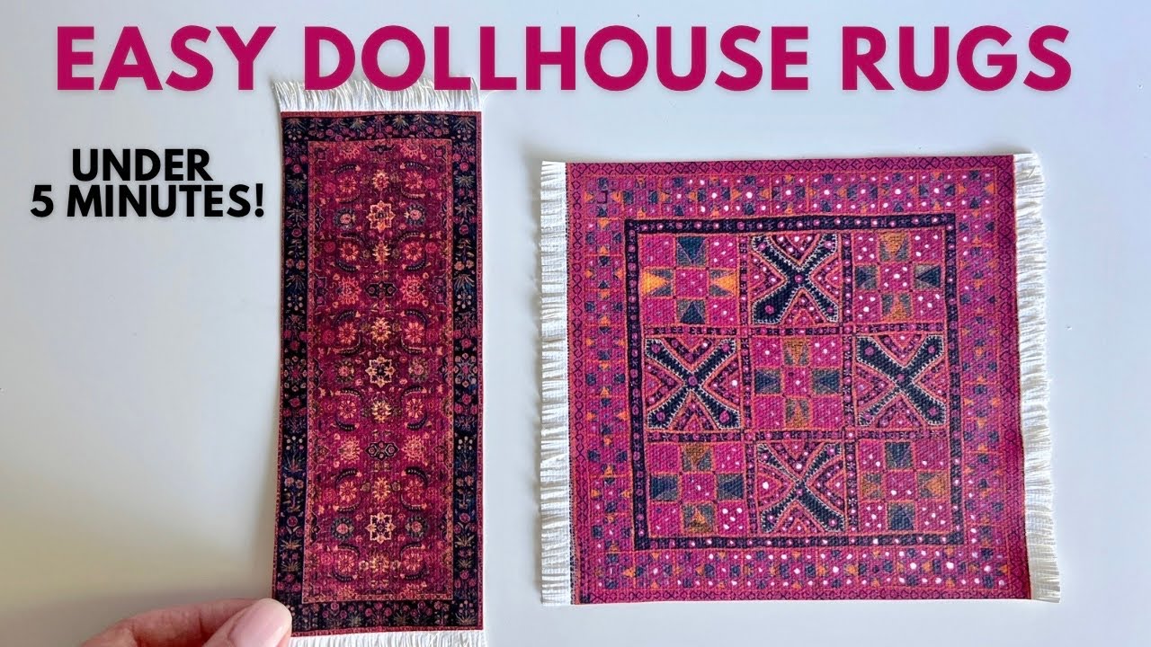 DIY Miniature Dollhouse Rug - Under 5 Minutes!
