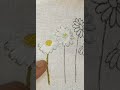 Daisy Flowers Hand Embroidery #handembroideryflower #embroiderydesign