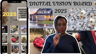 HOW TO CREATE A DIGITAL VISION BOARD USING CANVA| MANIFEST YOUR 2025 DREAMS/GOALS