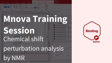 Mnova Training Session - Chemical shift perturbation analysis by NMR