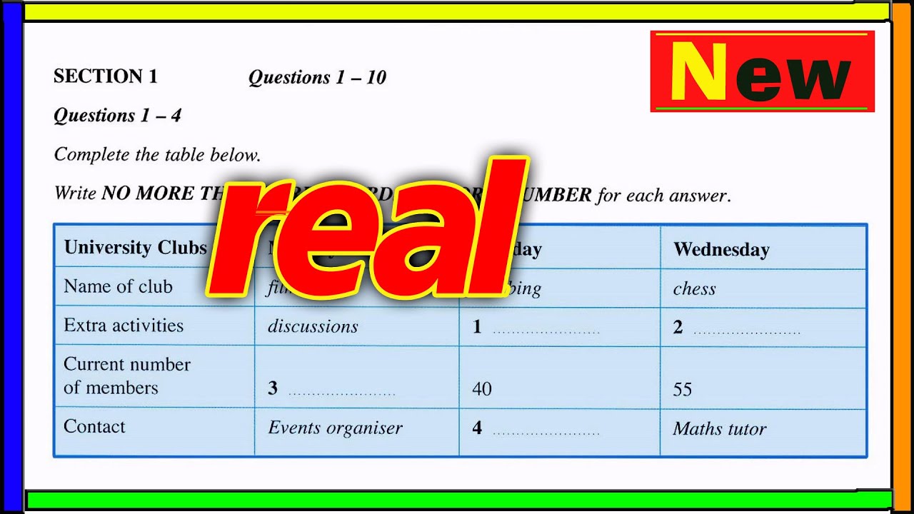 ielts listening practice test 2016 with answers Real Test ielts listening practice test 2019