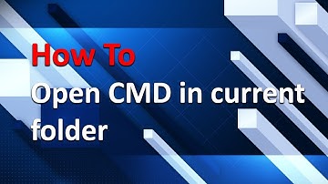 How To Open Command Prompt in current folder