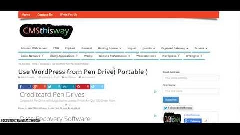 Use WordPress from Pen Drive Portable