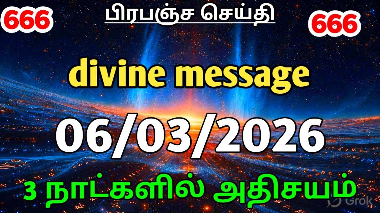 ✔️06 மார்ச் 2026 பிரபஞ்சத்தின் தெய்வீக செய்தி | 3 நாட்களில் அதிசயம் நடக்கும் | Universe Message