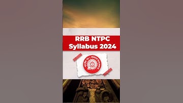 RRB Railway NTPC syllabus 2024// Ntpc syllabus // rrb ntpc chapterwise syllabus #rrbntpc #ntpc2024