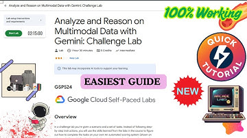 Analyze and Reason on Multimodal Data with Gemini: Challenge Lab #GSP524 #qwiklabs #arcade