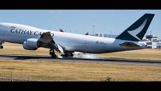747 pilot flares too late
