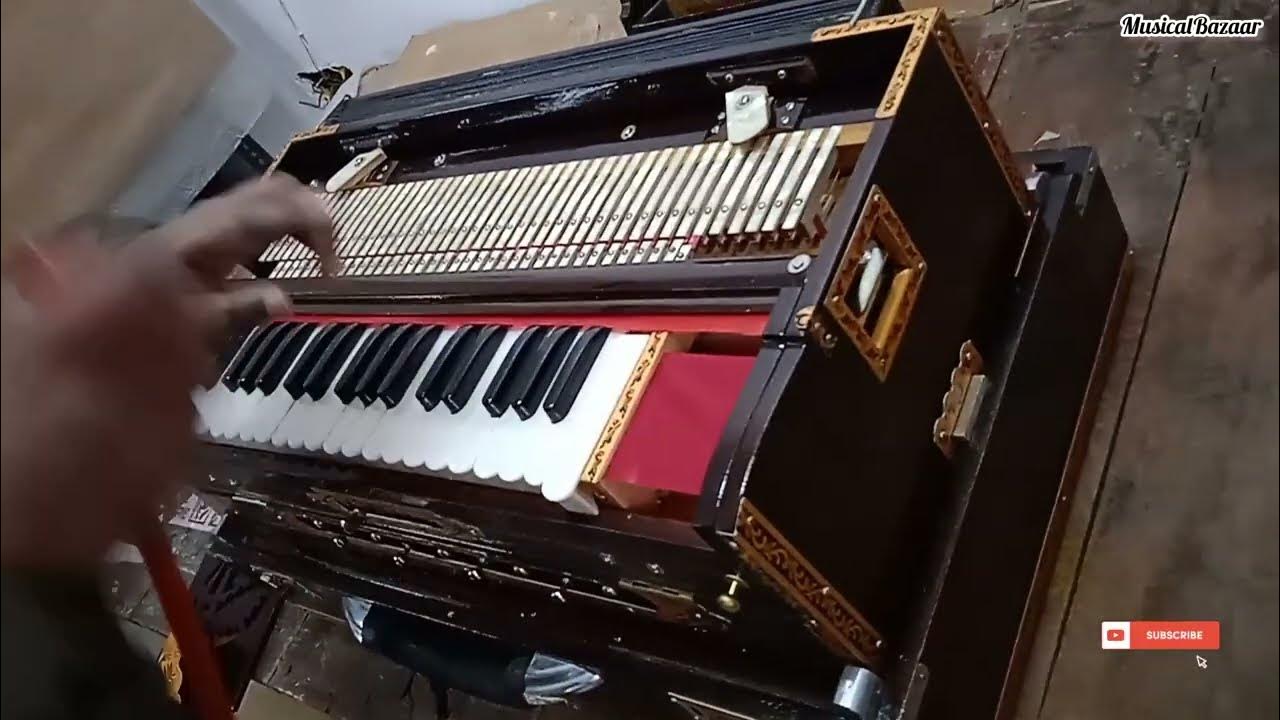 Harmonium Repair stuck key, sticky note of scale changer harmonium, harmonium button comes out