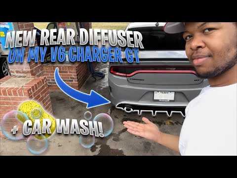 INSTALLING REAR DIFFUSER ON MY DODGE CHARGER GT - YouTube