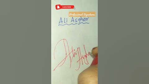 Ali Asghar signature style🖊️💕#shorts #youtubeshorts #signature