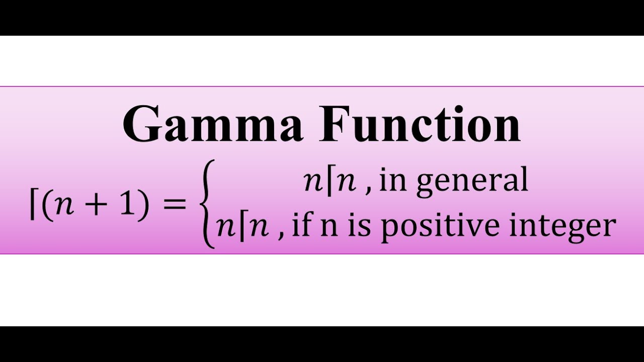 Gamma Function - YouTube