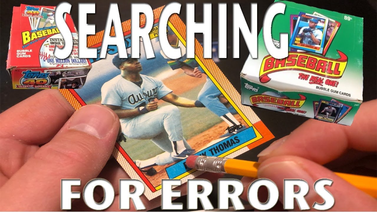 THE SEARCH FOR ERROR CARDS IN 1990/1991 TOPPS BOXES - Error Card Expedition  - YouTube