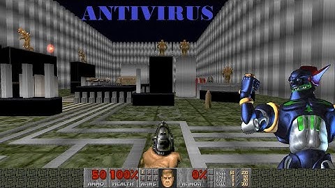 Doom 2" ANTIVIRUS - a tiny (crispy doom) map with rockets by CBM
